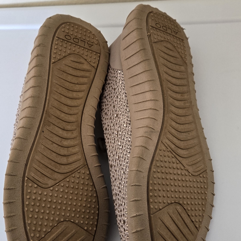 Aldo Beige Rhinestone Sneakers - Picture 3 of 3